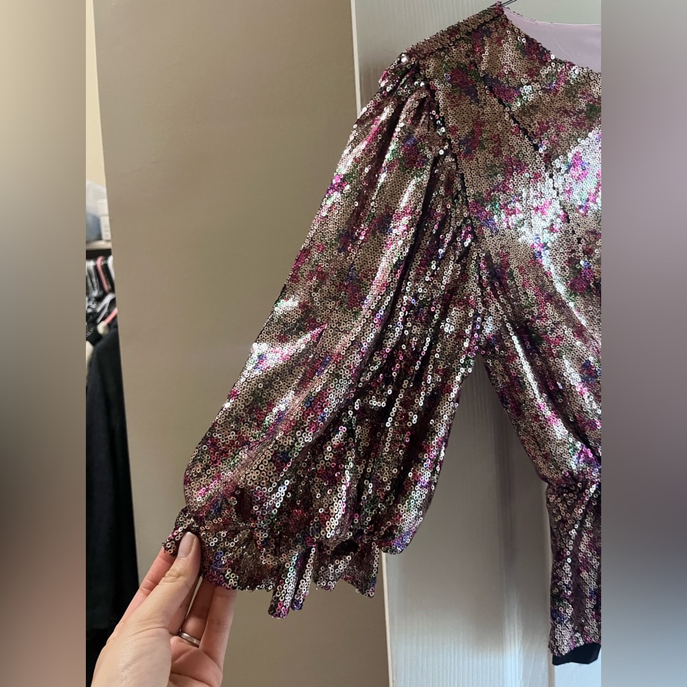 Sister Jane Pink and Silver Sequin Blouse - Picture 4 of 4